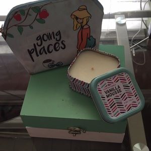 Jewelry box, matching candle , and matching bag